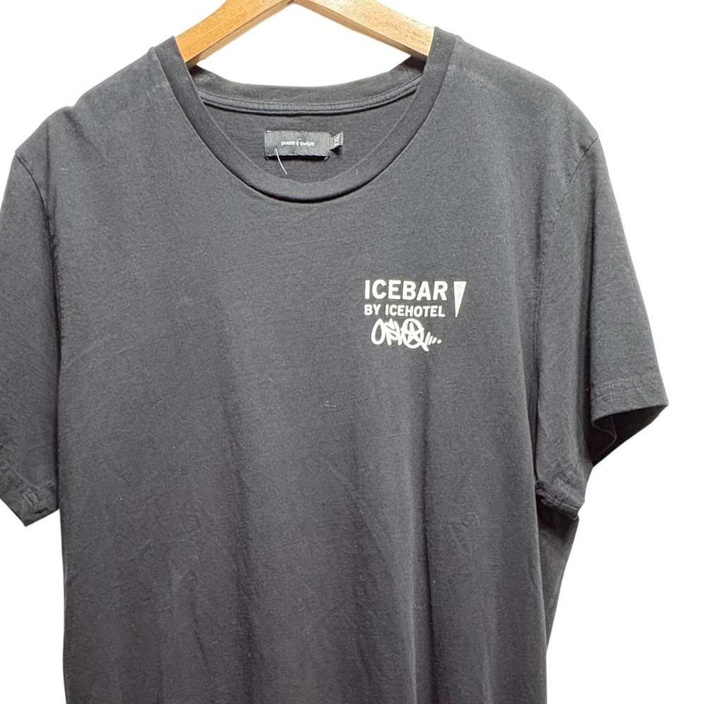 Samsøe & Samsøe Icebar by Icehotel Graphic T-Shirt Mens XXL Black Cotton Tee